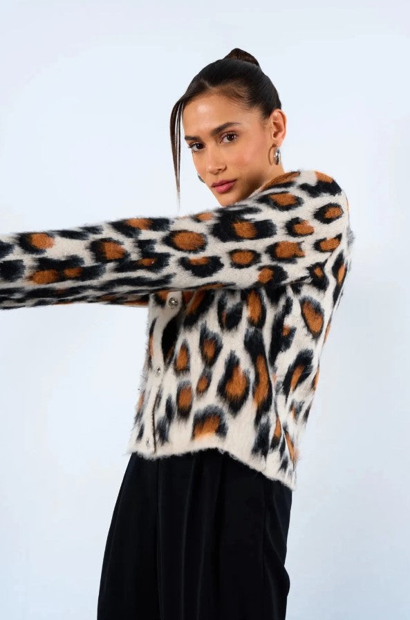 Leopard Print Cardigan